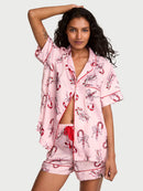 Victoria's Secret - Sleep & Lingerie Pajamas Sets Signature Satin Short Pajama Set - Signature Satin Short Pajama Set