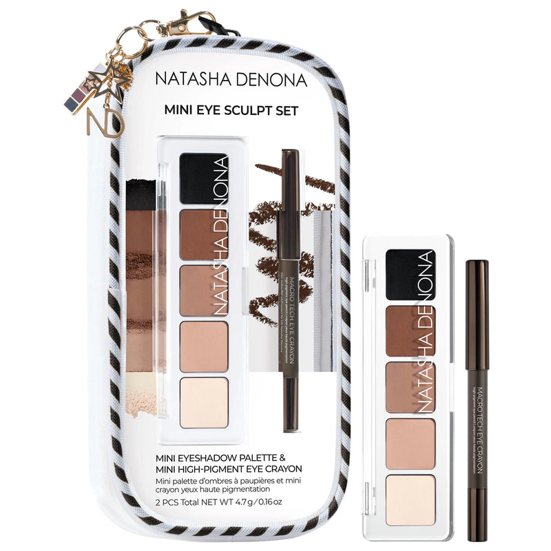 NATASHA DENONA - Sombra - Mini Eye Sculpt Eyeshadow Palette & Eye Crayon Pencil Duo Makeup Gift Set
