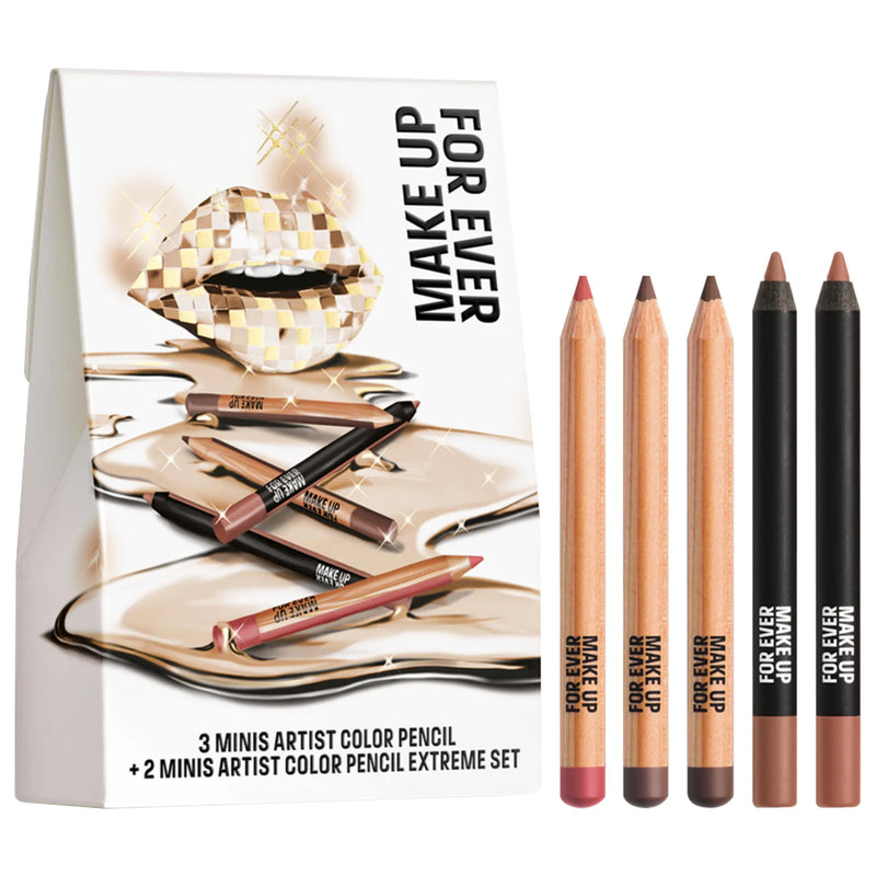MAKE UP FOR EVER - Lápis - Mini Artist Color Pencil Original & Extreme Long-lasting Lip Liner Set